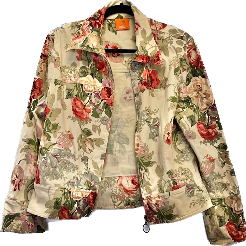 Floral Zip Up Jacket
